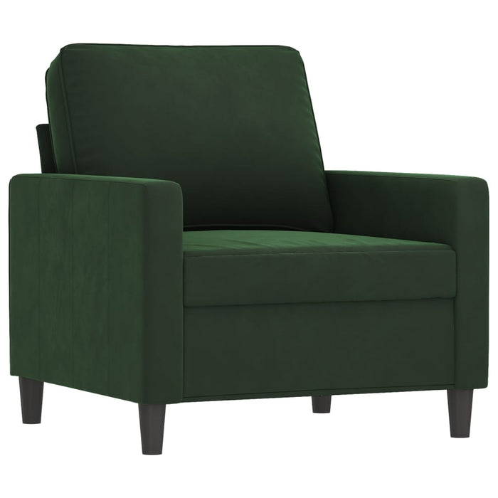 Set de canapele cu perne, 4 piese, verde închis, catifea WALTI