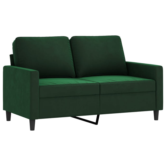 Set de canapele cu perne, 4 piese, verde închis, catifea WALTI