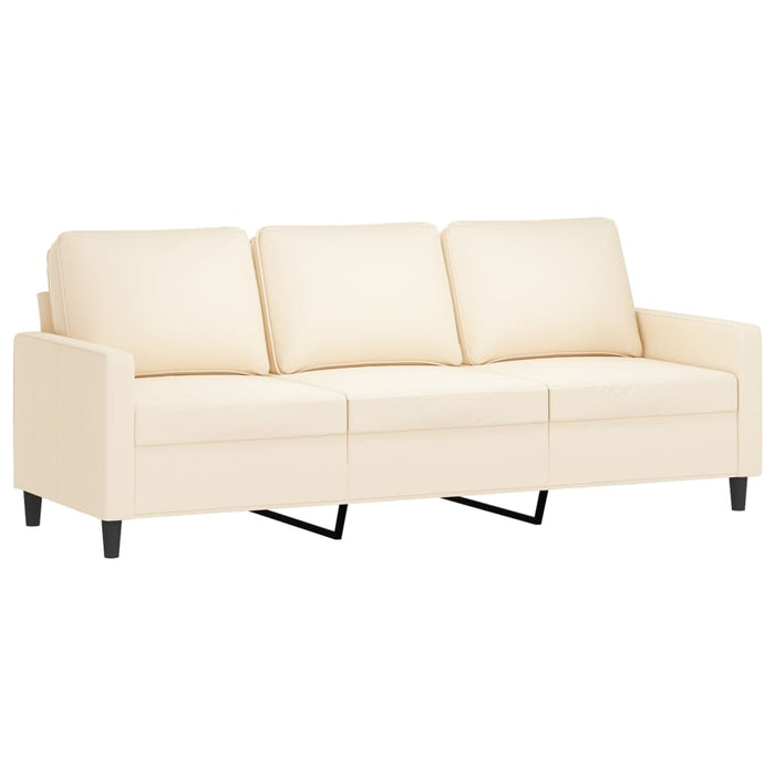 Set de canapele cu perne, 4 piese, crem, catifea WALTI