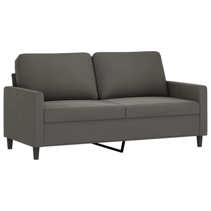 Set de canapele cu perne, 4 piese, gri închis, catifea WALTI