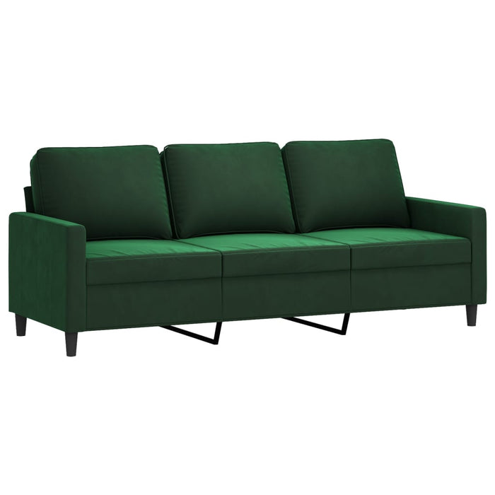 Set de canapele cu perne, 2 piese, verde închis, catifea WALTI