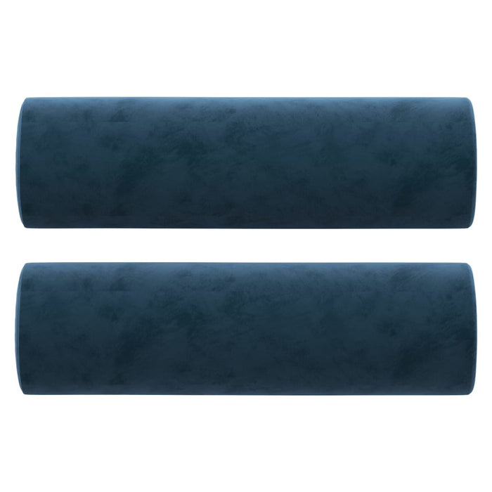 Set canapea, perne/perne decorative, 3 piese, albastru, catifea WALTI