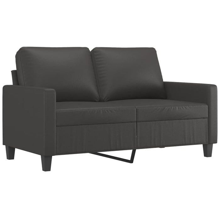 Set de canapele cu perne, 3 piese, gri, piele ecologică WALTI