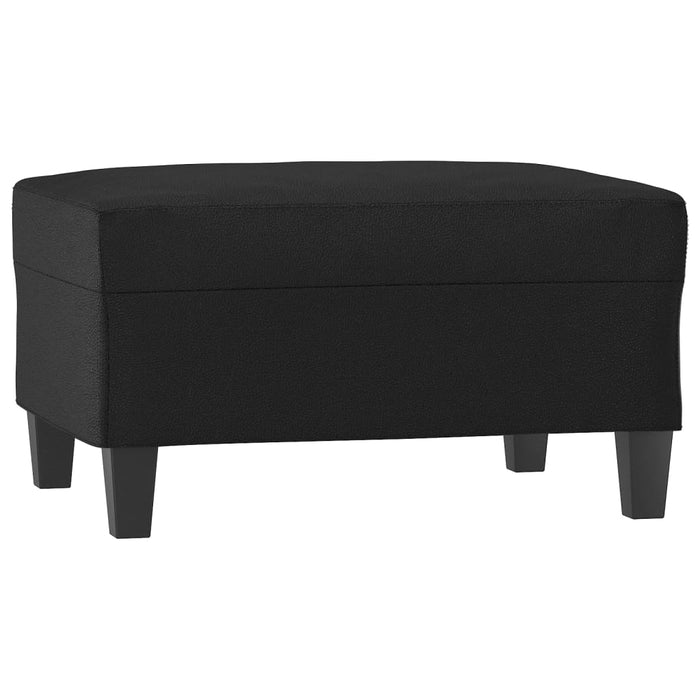Set de canapele cu perne, 3 piese, negru, piele ecologică WALTI