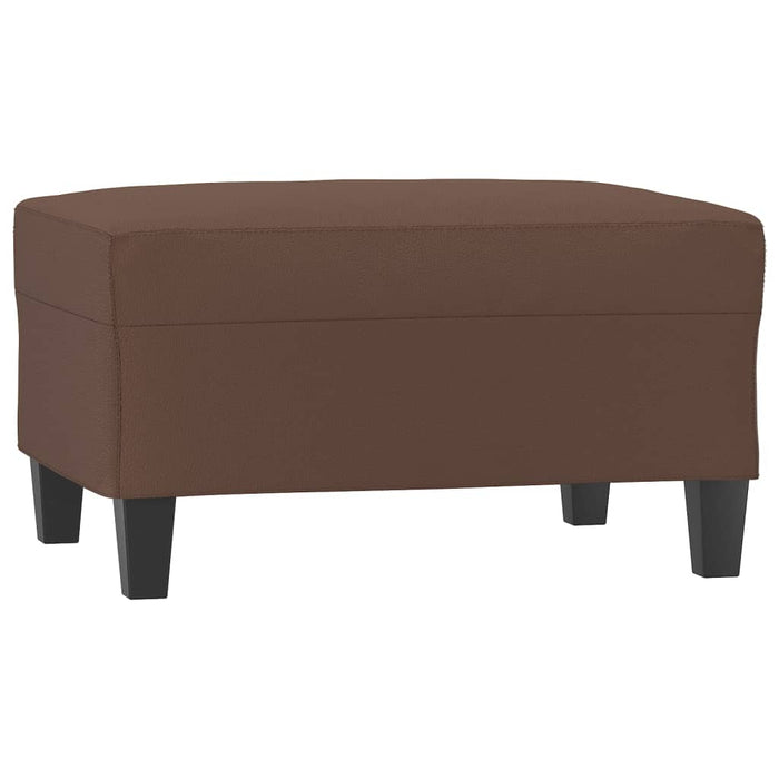 Set de canapele cu perne, 3 piese, maro, piele ecologică WALTI