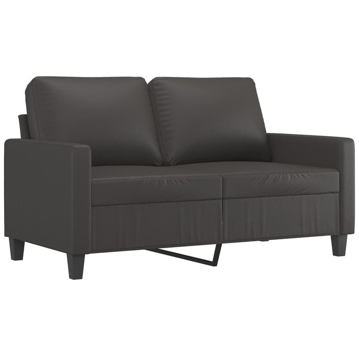 Set de canapele cu perne, 3 piese, gri, piele ecologică WALTI