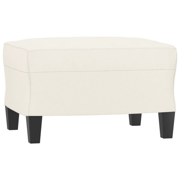 Set de canapele cu perne, 3 piese, crem, piele ecologică WALTI