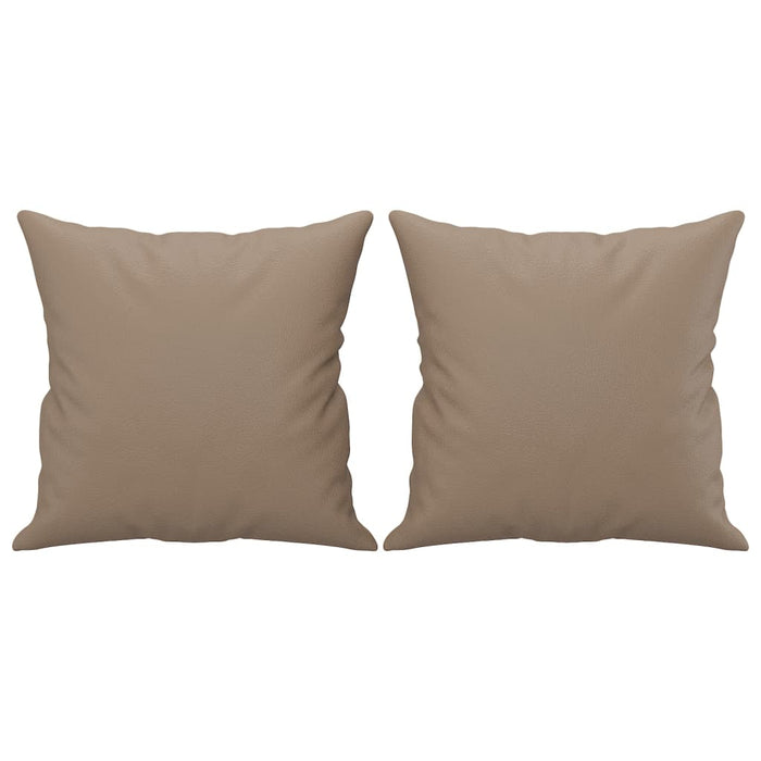 Set de canapele cu perne, 4 piese, cappuccino, piele ecologică WALTI