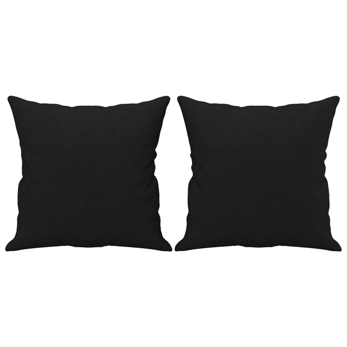 Set de canapele cu perne, 3 piese, negru, microfibră WALTI