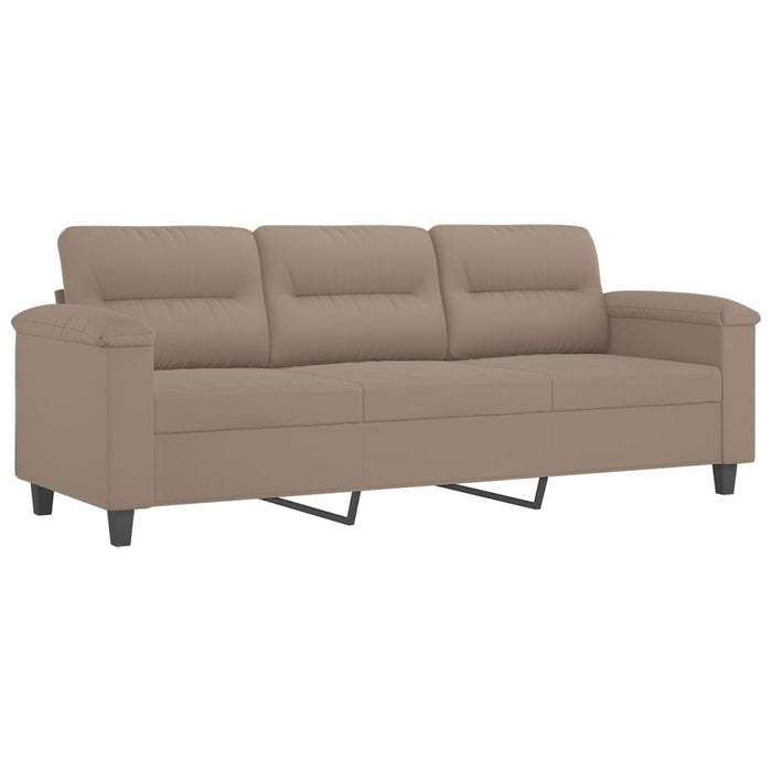 Set de canapele cu perne, 2 piese, gri taupe, microfibră WALTI