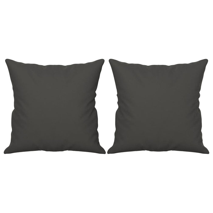 Set de canapele cu perne, 3 piese, gri închis, microfibră WALTI