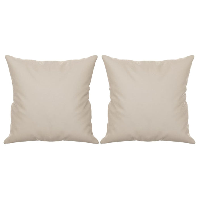 Set de canapele cu perne, 3 piese, crem, microfibră WALTI