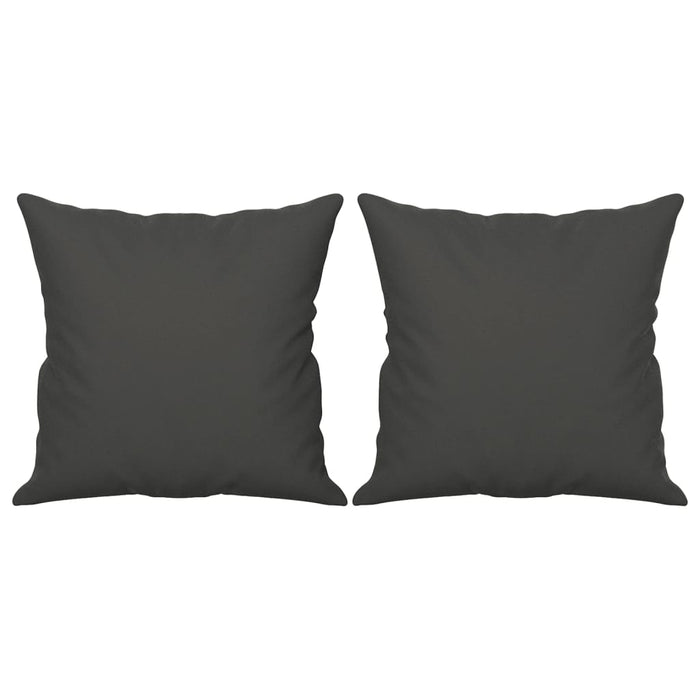 Set de canapele cu perne, 3 piese, gri închis, microfibră WALTI