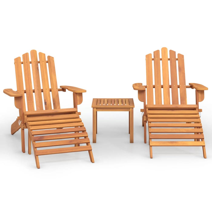 Set mobilier de grădină Adirondack, 3 piese, lemn masiv acacia - WALTI WALTI