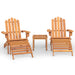 Set mobilier de grădină Adirondack, 3 piese, lemn masiv acacia - WALTI WALTI