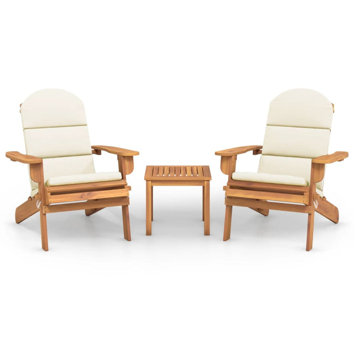 Set mobilier de grădină Adirondack, 3 piese, lemn masiv acacia WALTI