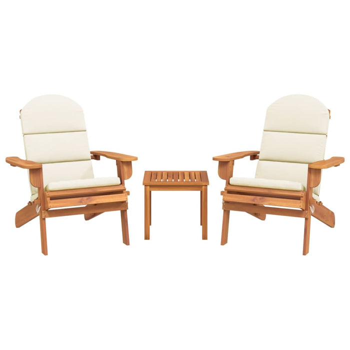 Set mobilier de grădină Adirondack, 3 piese, lemn masiv acacia WALTI
