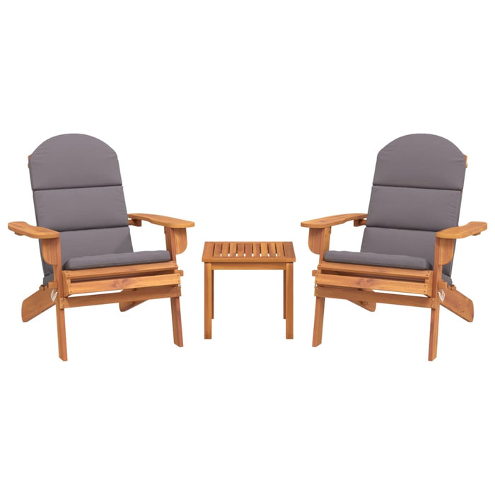 Set mobilier de grădină Adirondack, 3 piese, lemn masiv acacia - WALTI WALTI