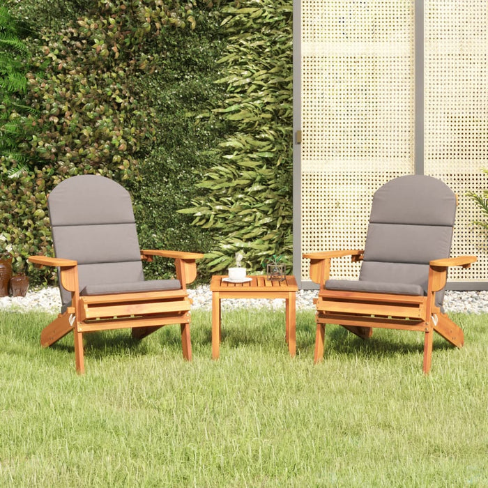Set mobilier de grădină Adirondack, 3 piese, lemn masiv acacia - WALTI WALTI