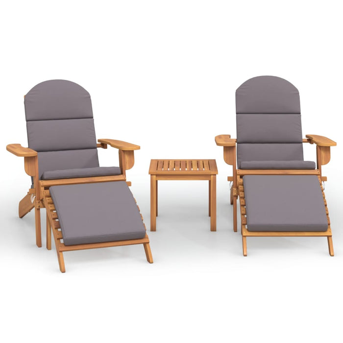 Set mobilier de grădină Adirondack, 3 piese, lemn masiv acacia - WALTI WALTI