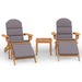 Set mobilier de grădină Adirondack, 3 piese, lemn masiv acacia - WALTI WALTI