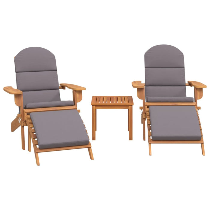 Set mobilier de grădină Adirondack, 3 piese, lemn masiv acacia - WALTI WALTI