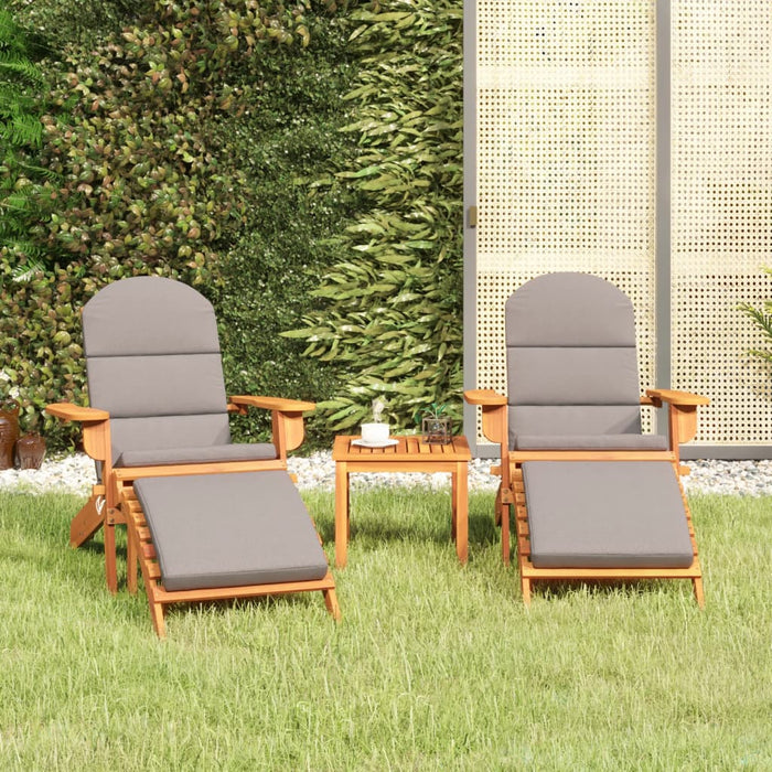 Set mobilier de grădină Adirondack, 3 piese, lemn masiv acacia - WALTI WALTI