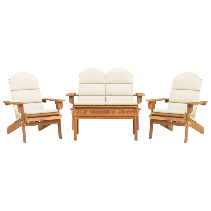 Set mobilier de grădină Adirondack, 4 piese, lemn masiv acacia - WALTI WALTI