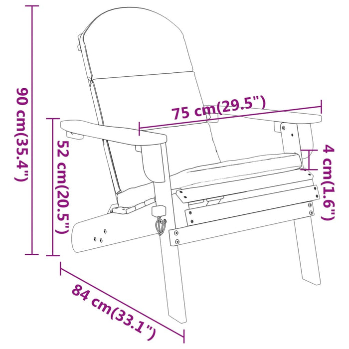 Set mobilier de grădină Adirondack, 4 piese, lemn masiv acacia - WALTI WALTI