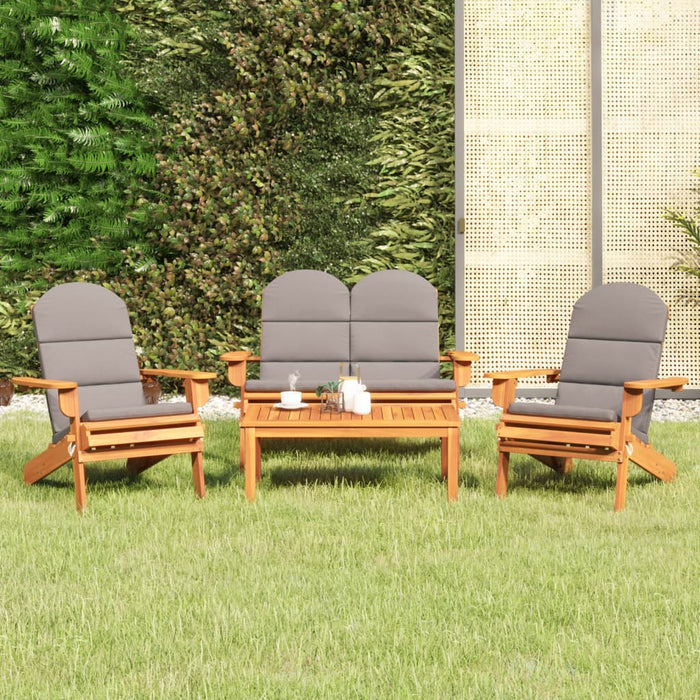 Set mobilier de grădină Adirondack, 4 piese, lemn masiv acacia WALTI