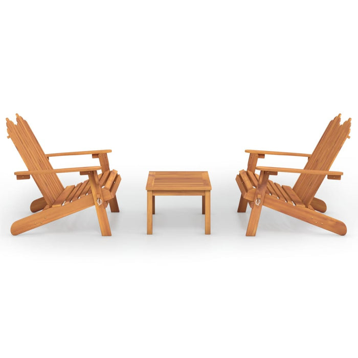 Set mobilier de grădină Adirondack, 3 piese, lemn masiv acacia - WALTI WALTI