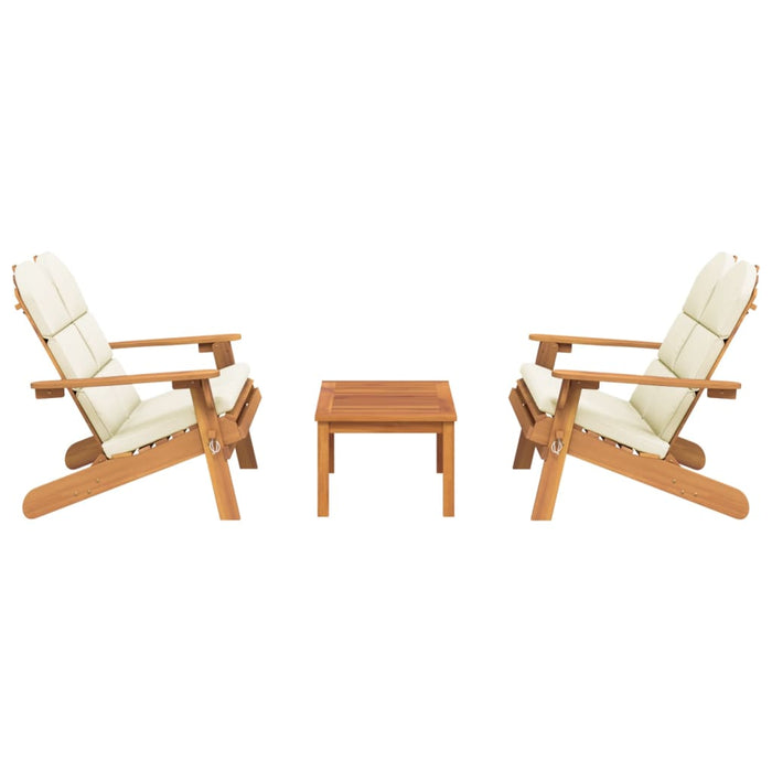 Set mobilier de grădină Adirondack, 3 piese, lemn masiv acacia - WALTI WALTI