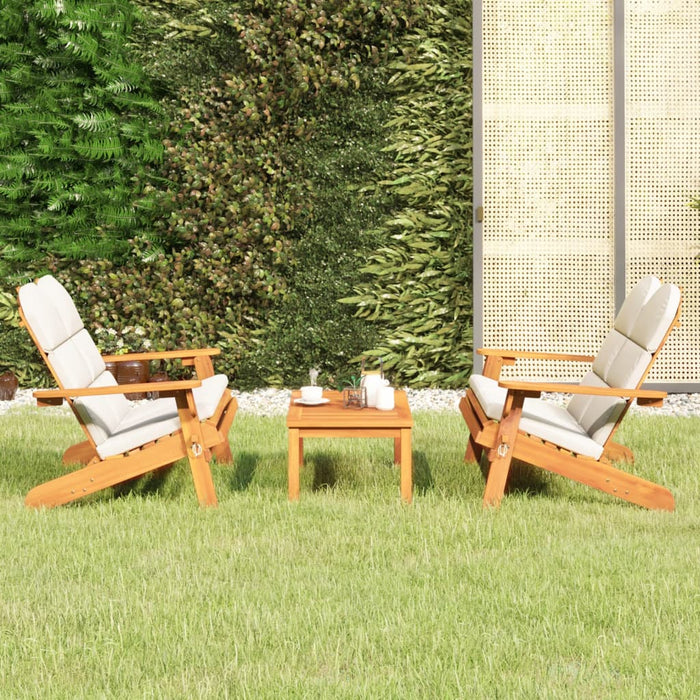 Set mobilier de grădină Adirondack, 3 piese, lemn masiv acacia - WALTI WALTI