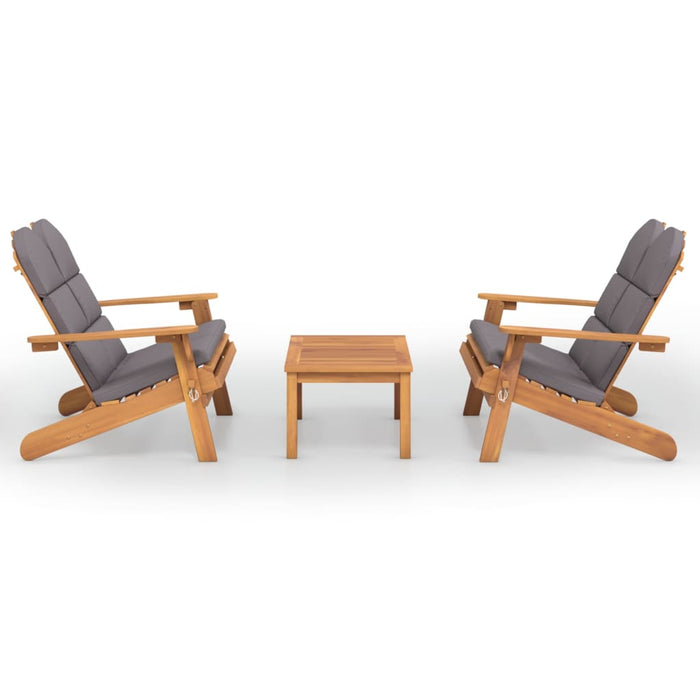 Set mobilier de grădină Adirondack, 3 piese, lemn masiv acacia - WALTI WALTI