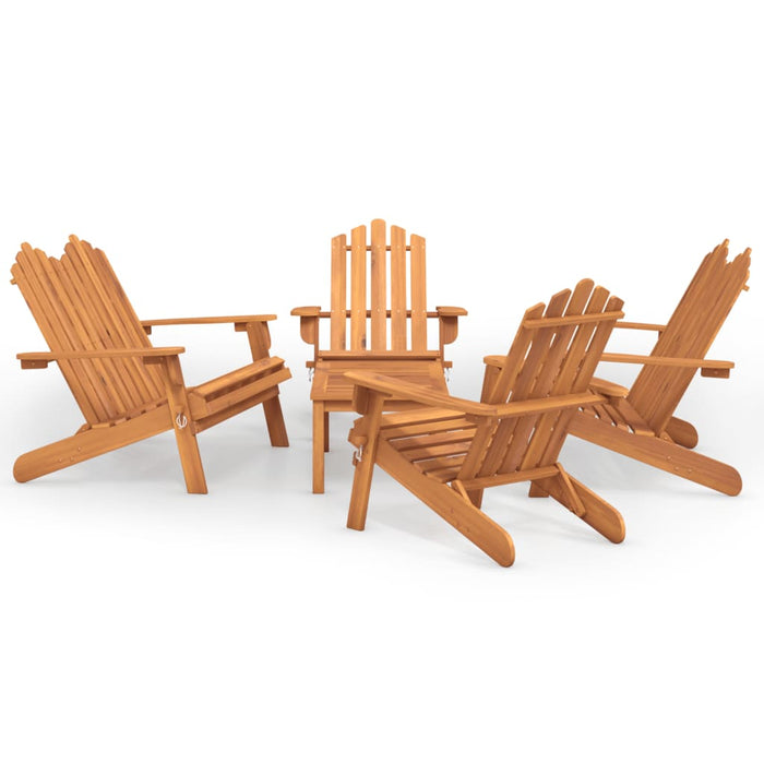 Set mobilier de grădină Adirondack, 5 piese, lemn masiv acacia WALTI