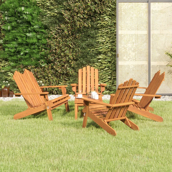 Set mobilier de grădină Adirondack, 5 piese, lemn masiv acacia WALTI