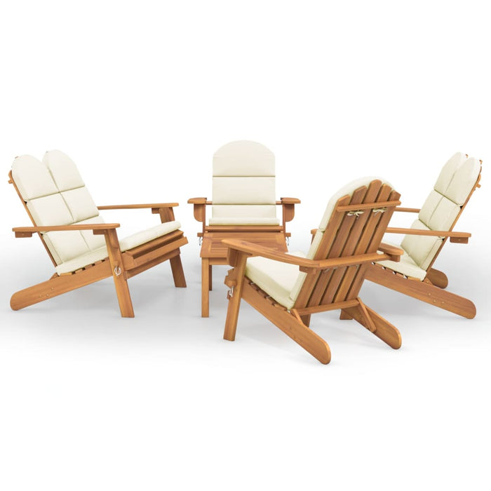 Set mobilier de grădină Adirondack, 5 piese, lemn masiv acacia WALTI