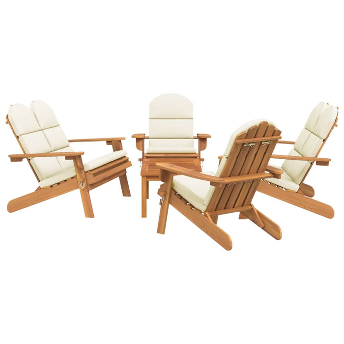 Set mobilier de grădină Adirondack, 5 piese, lemn masiv acacia WALTI