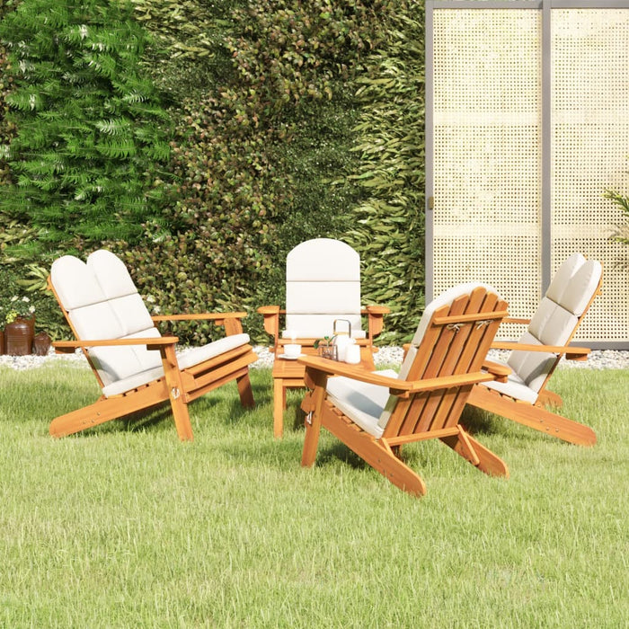 Set mobilier de grădină Adirondack, 5 piese, lemn masiv acacia WALTI