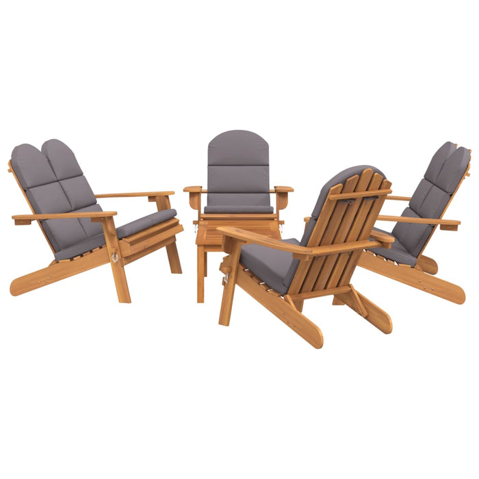 Set mobilier de grădină Adirondack, 5 piese, lemn masiv acacia - WALTI WALTI