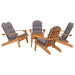 Set mobilier de grădină Adirondack, 5 piese, lemn masiv acacia - WALTI WALTI