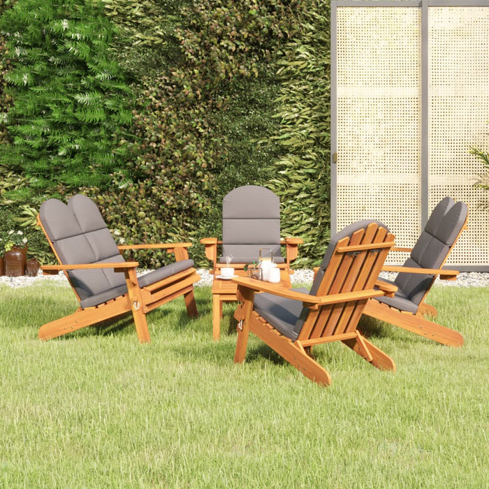 Set mobilier de grădină Adirondack, 5 piese, lemn masiv acacia - WALTI WALTI