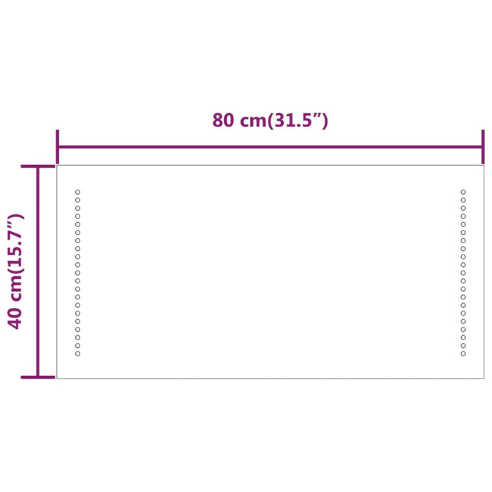 Oglindă de baie cu LED, 40x80 cm - WALTI WALTI