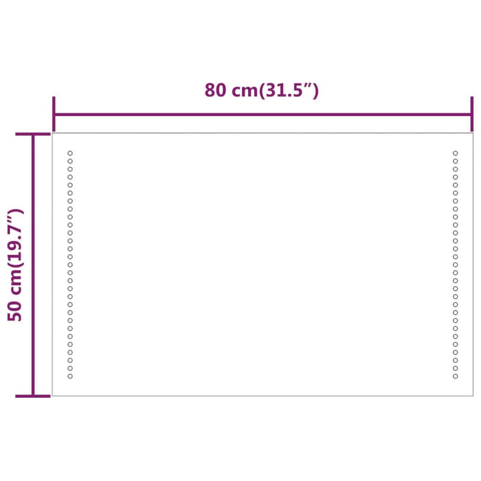 Oglindă de baie cu LED, 50x80 cm - WALTI WALTI
