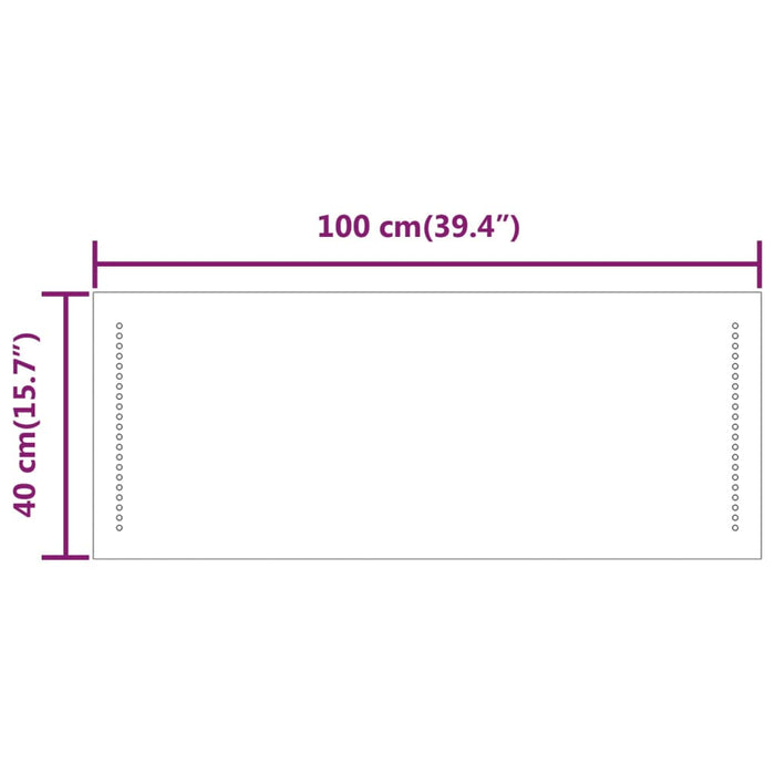 Oglindă de baie cu LED, 40x100 cm - WALTI WALTI