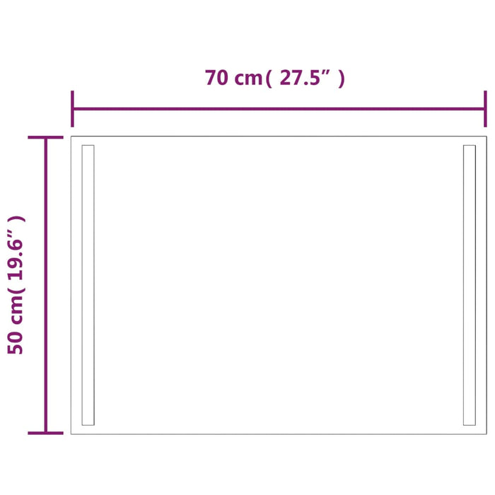 Oglinda de baie cu LED, 50x70 cm - WALTI WALTI