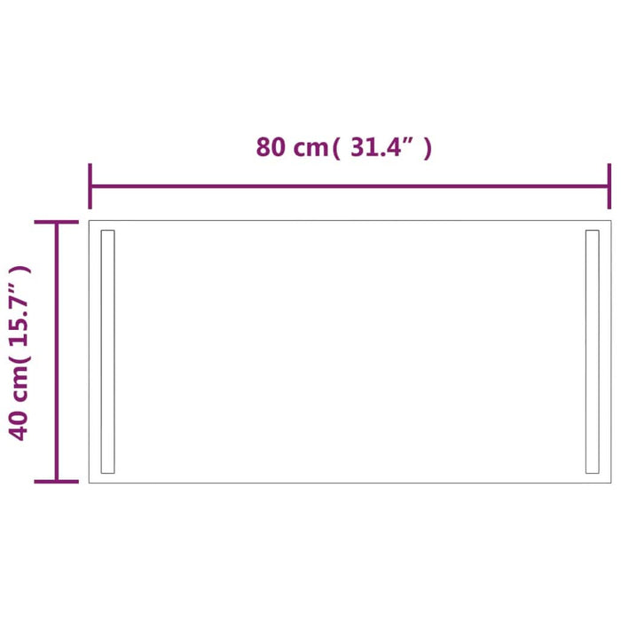 Oglindă de baie cu LED, 40x80 cm - WALTI WALTI