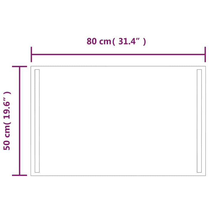 Oglindă de baie cu LED, 50x80 cm - WALTI WALTI