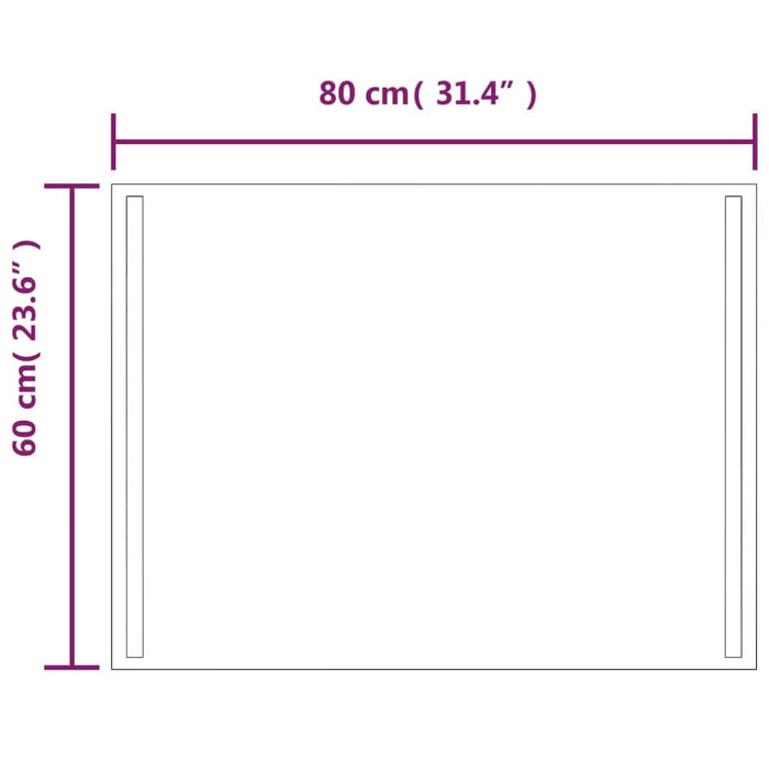 Oglindă de baie cu LED, 60x80 cm - WALTI WALTI