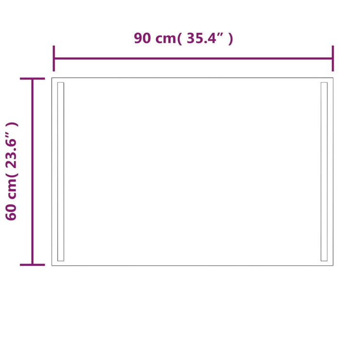 Oglindă de baie cu LED, 60x90 cm - WALTI WALTI